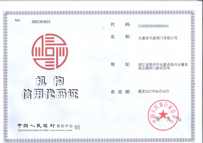 中国银行信用代码证